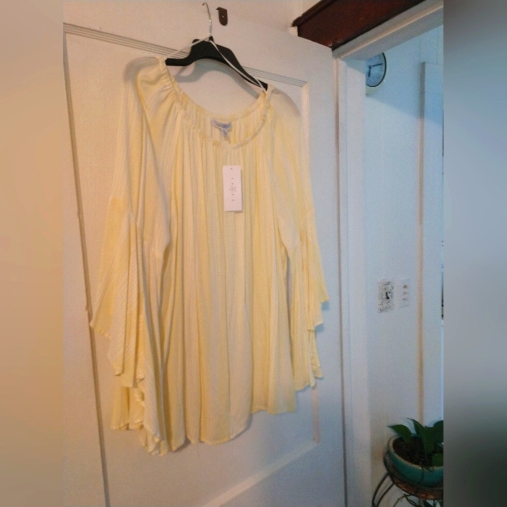 FEVER SUMMER BOHO YELLOW TOP LARGE